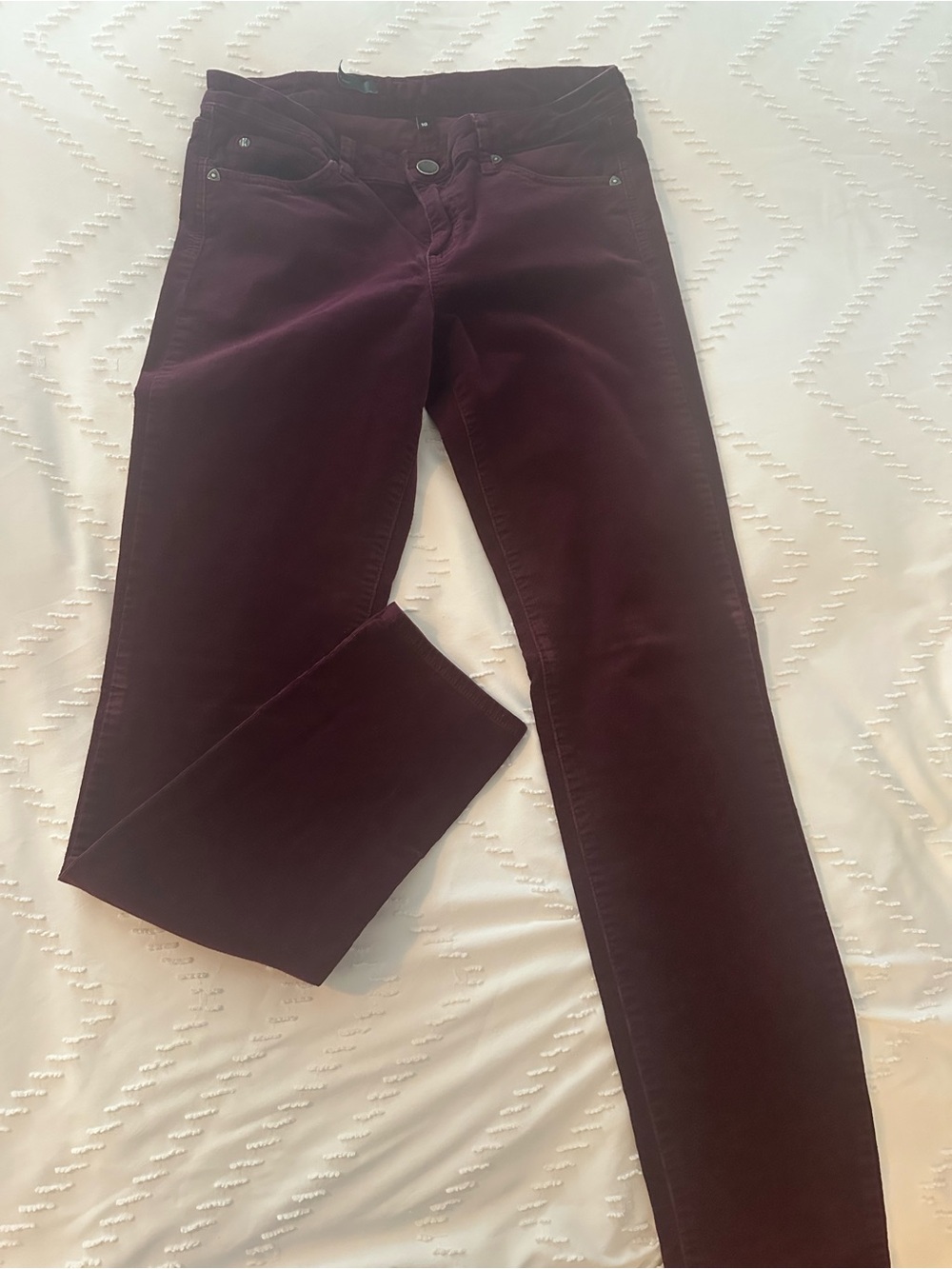 Kut from the Kloth Burgundy Corduroy Skinny Jeans